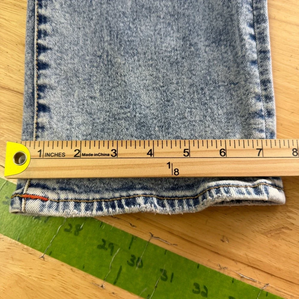 True Religion Ricki Relaxed Straight Jeans Mens 28x32 Blue Acid Wash Denim Y2K